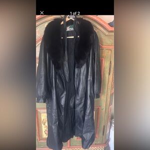 Leather and real mink coat from a furrier in Alaska.